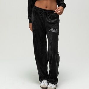 💗 𝐹𝐿𝒜𝒮𝐻 𝒮𝒜𝐿𝐸 !! 💗 Von Dutch Crushed Velour Women's Sweatpants (BLUE LOGO!)